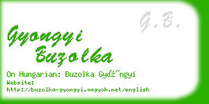 gyongyi buzolka business card